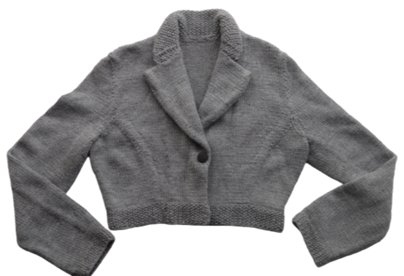 Cropped Grey Spencer Jacket – Yarn Mill - Main Image