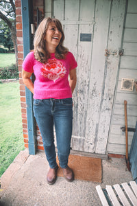 Rose Jumper in Hot Pink